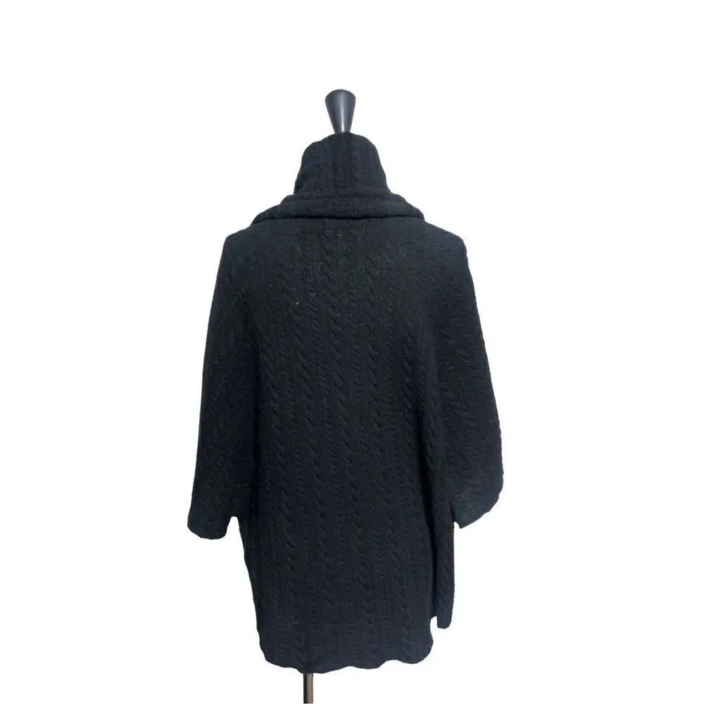 Joie Black Wing Sleeve Cowl Neck Wool & Cashmere Sweater Size XS